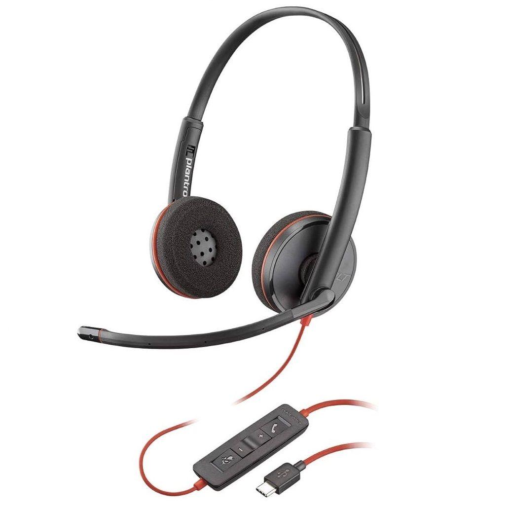 Poly Blackwire C3220 USB Headset - Dual-Ear, Noise-Cancelling
