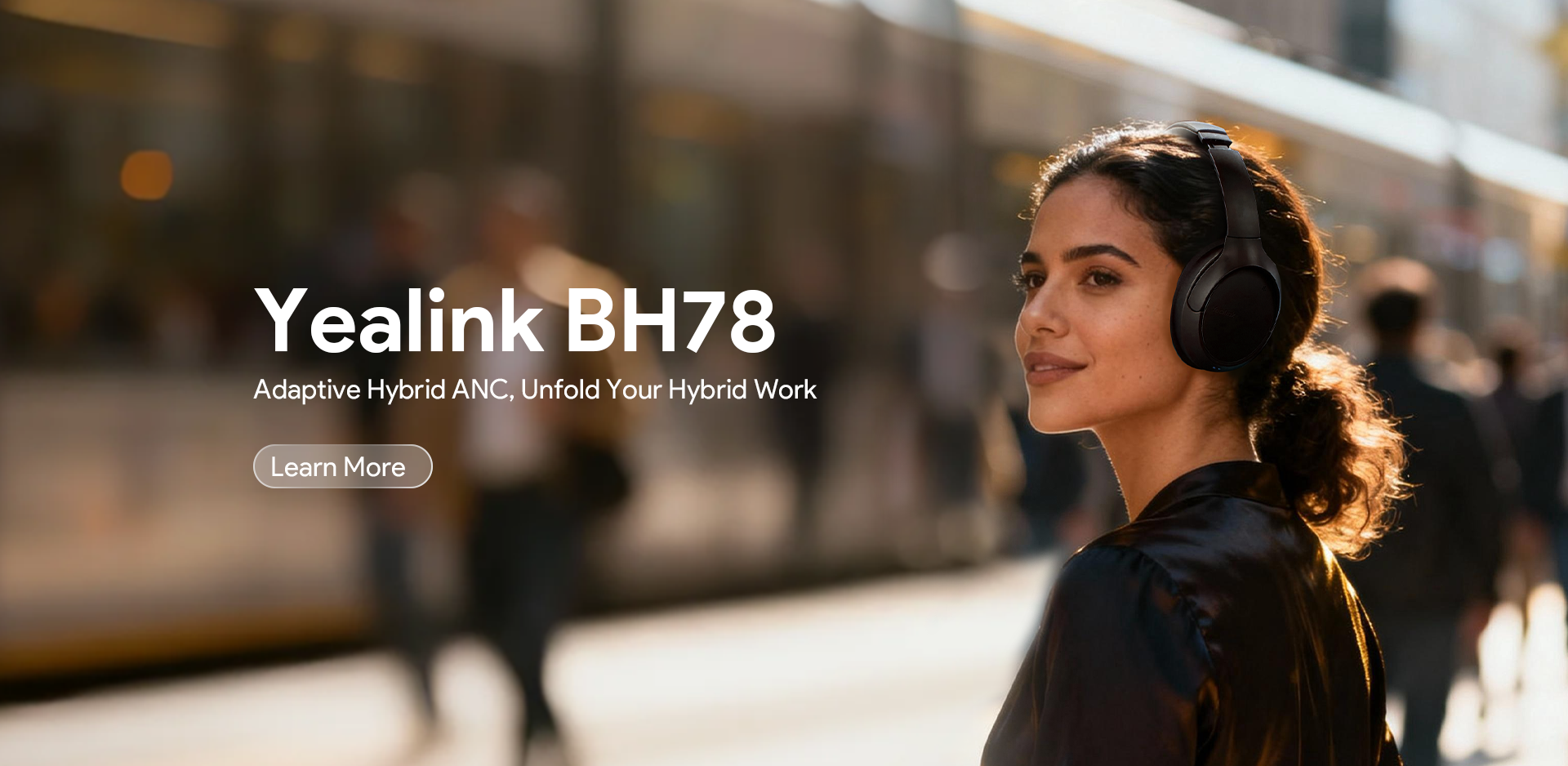Yealink BH78 Wireless Bluetooth Over-Ear Headset with BT51 USB-C Dongle