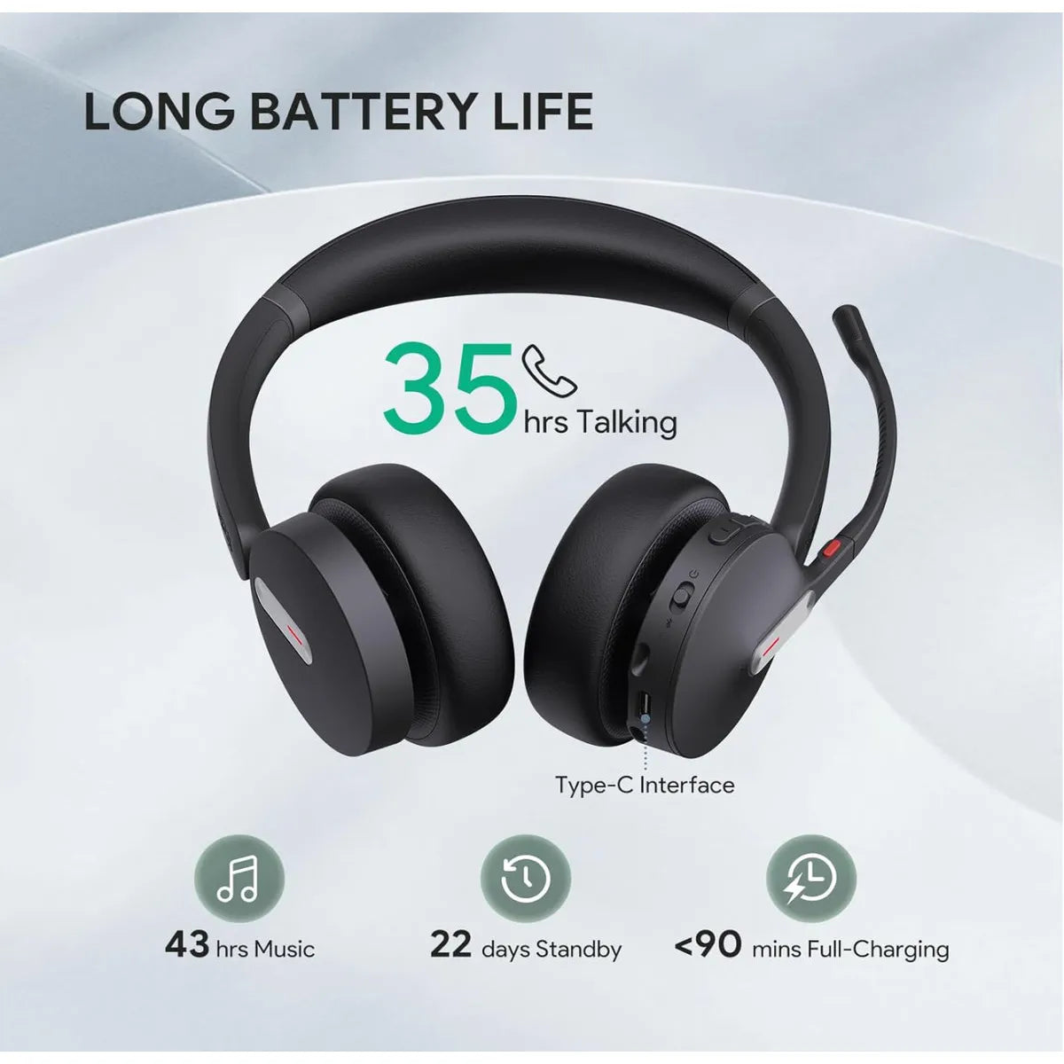 Yealink BH70 Dual UC Wireless Bluetooth Headset + Microphone + noise cancel