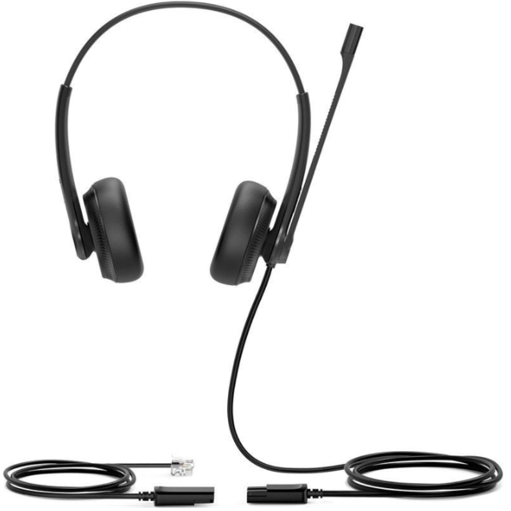 Yealink UH34-LITE dual earpiece USB headset with foam ear cushions