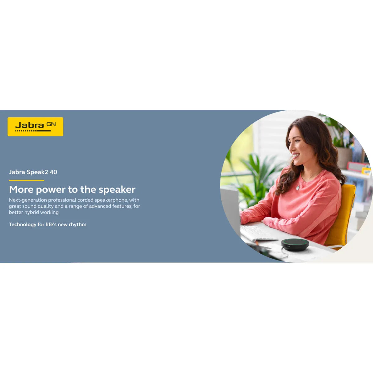 Jabra Speak2 40 Portable Speakerphone - 4 Noise-Cancelling Mics