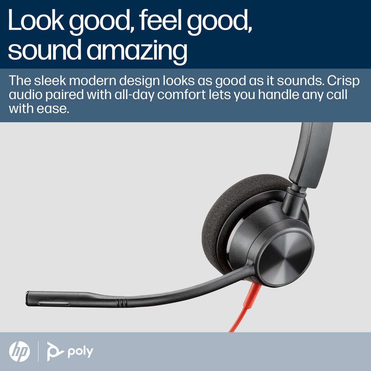 Poly Blackwire 3320 Stereo MS Teams Certified USB-C Headset + USB-A Adapter