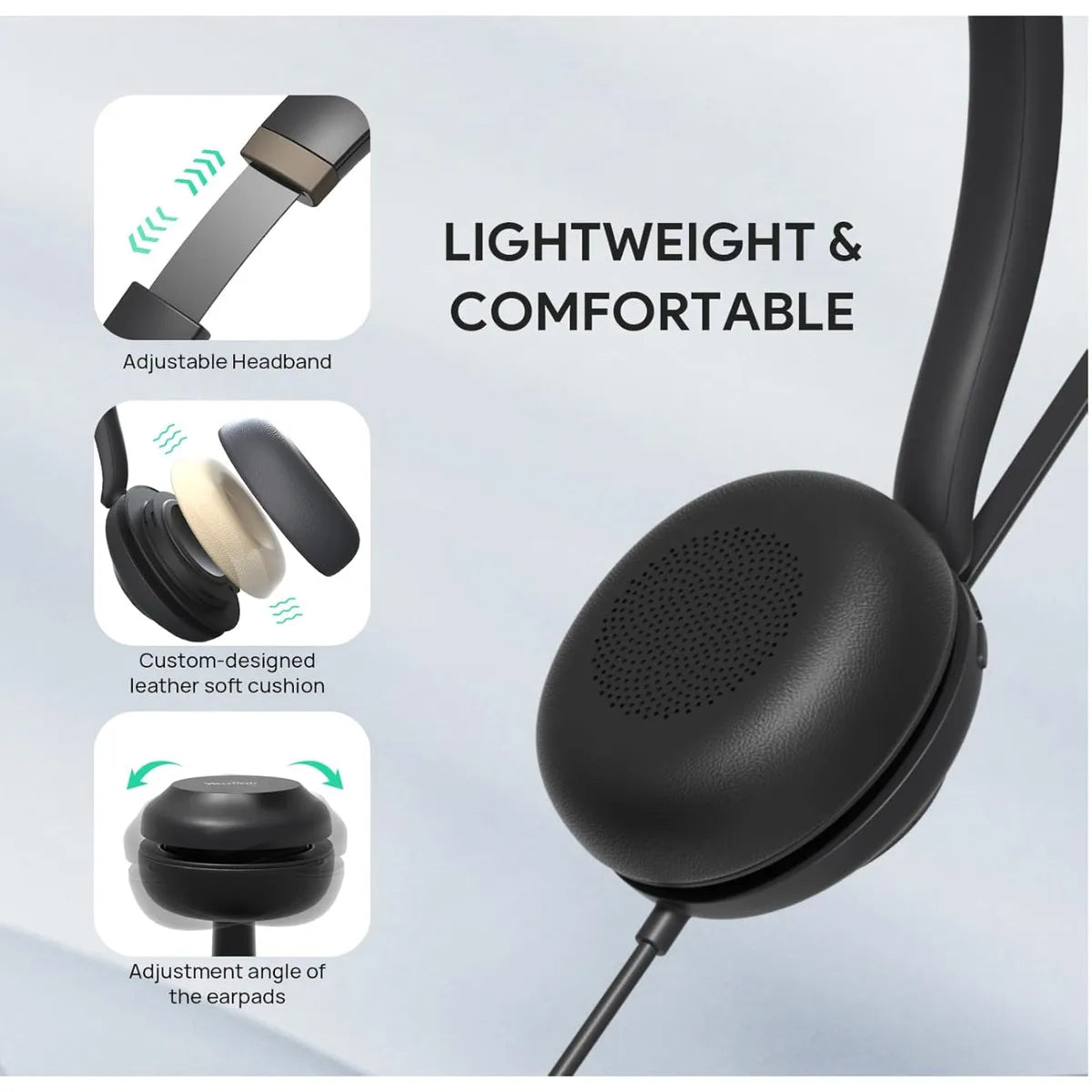 Yealink UH37 USB Wired Mono Headset with Noise Cancelling Microphone