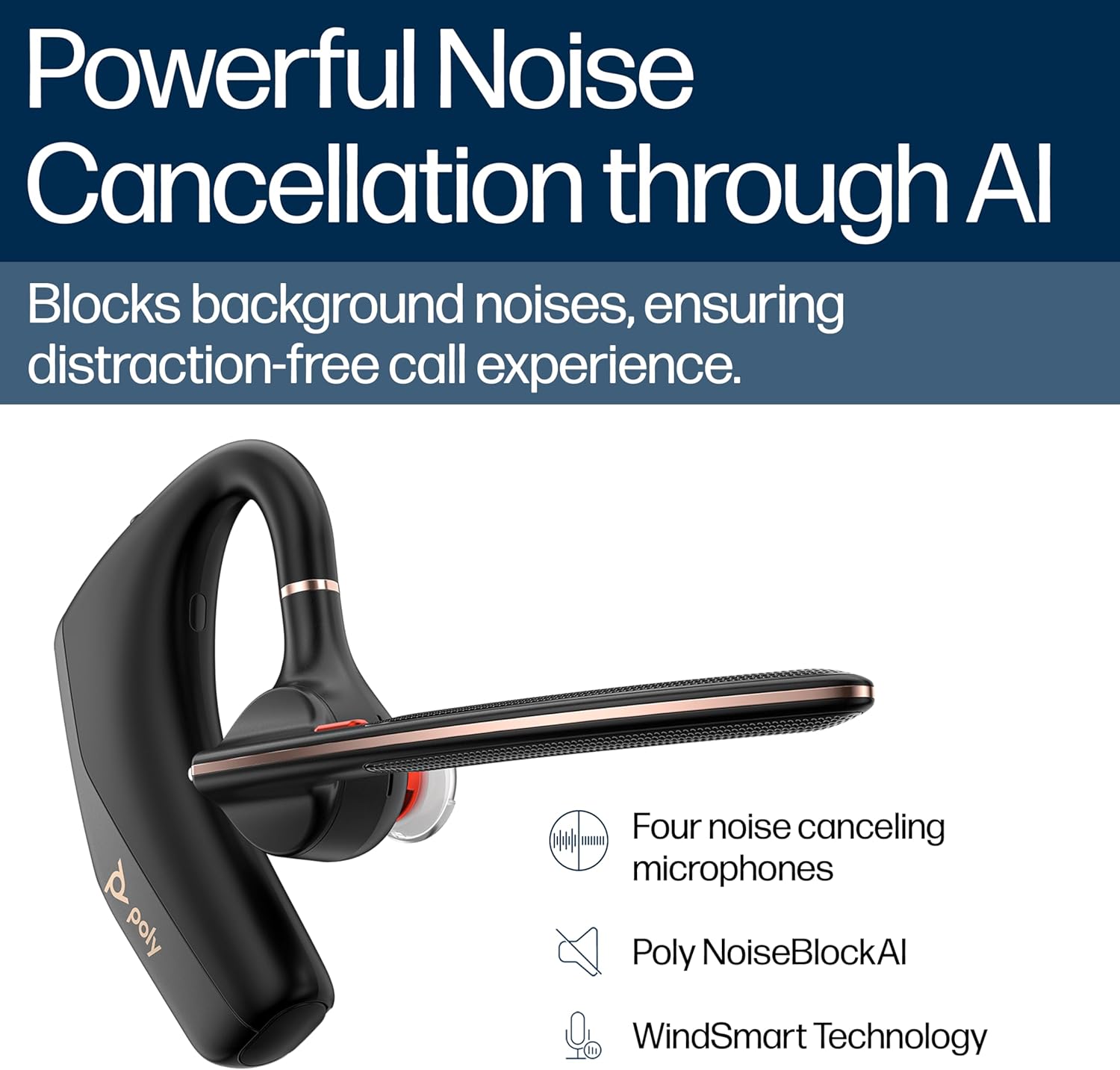 Poly Voyager Legend 50 UC Microsoft Teams Certified Bluetooth Headset