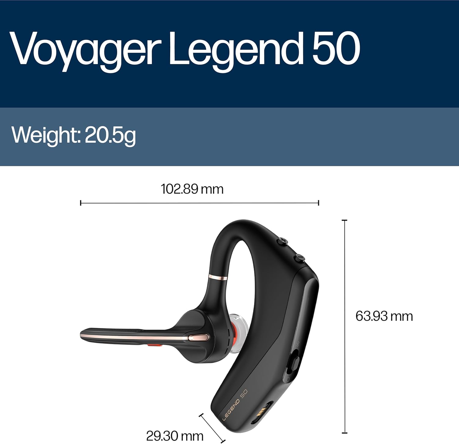 Poly Voyager Legend 50 UC Microsoft Teams Certified Bluetooth Headset