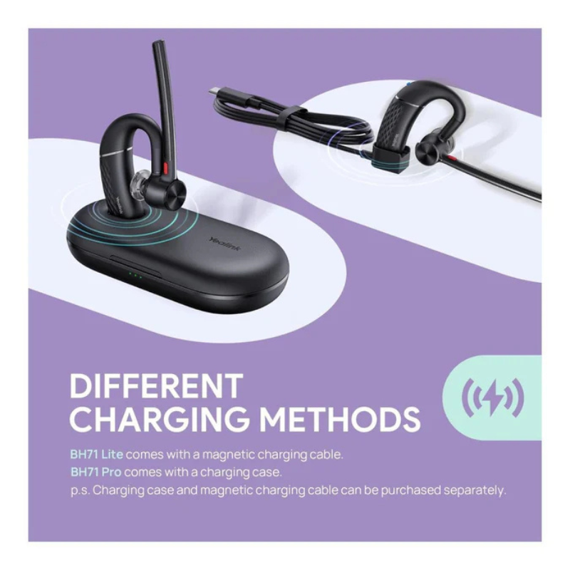 Yealink BH71 Lite Wireless Bluetooth Single-Ear Headset with Mic