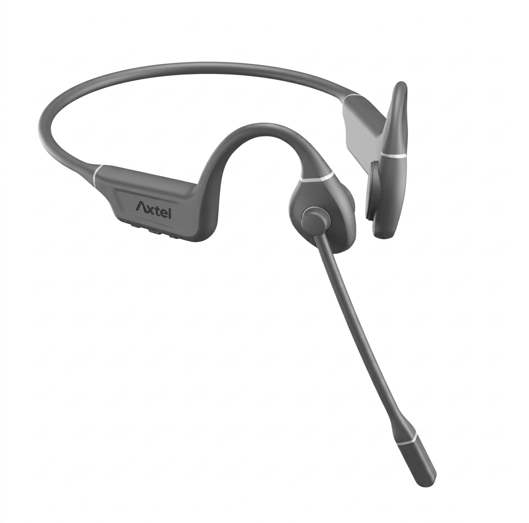 Axtel EDGE BT Stereo Bluetooth Headset w/ USB-C Dongle Charging Stand, Busy Light