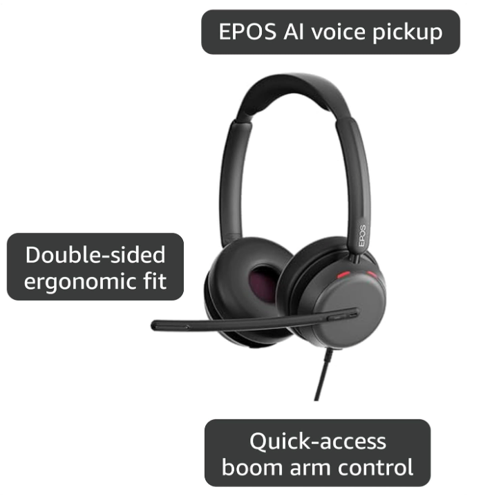 EPOS IMPACT 860T Wired ANC Stereo USB-C Headset, MS Teams Certified