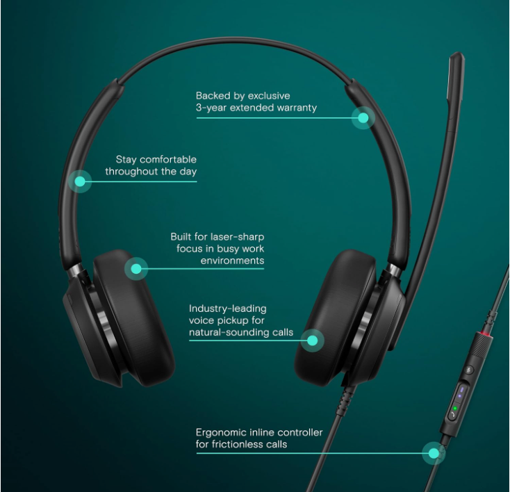 EPOS IMPACT 760 Wired Stereo USB-C Headset with Smart Cord
