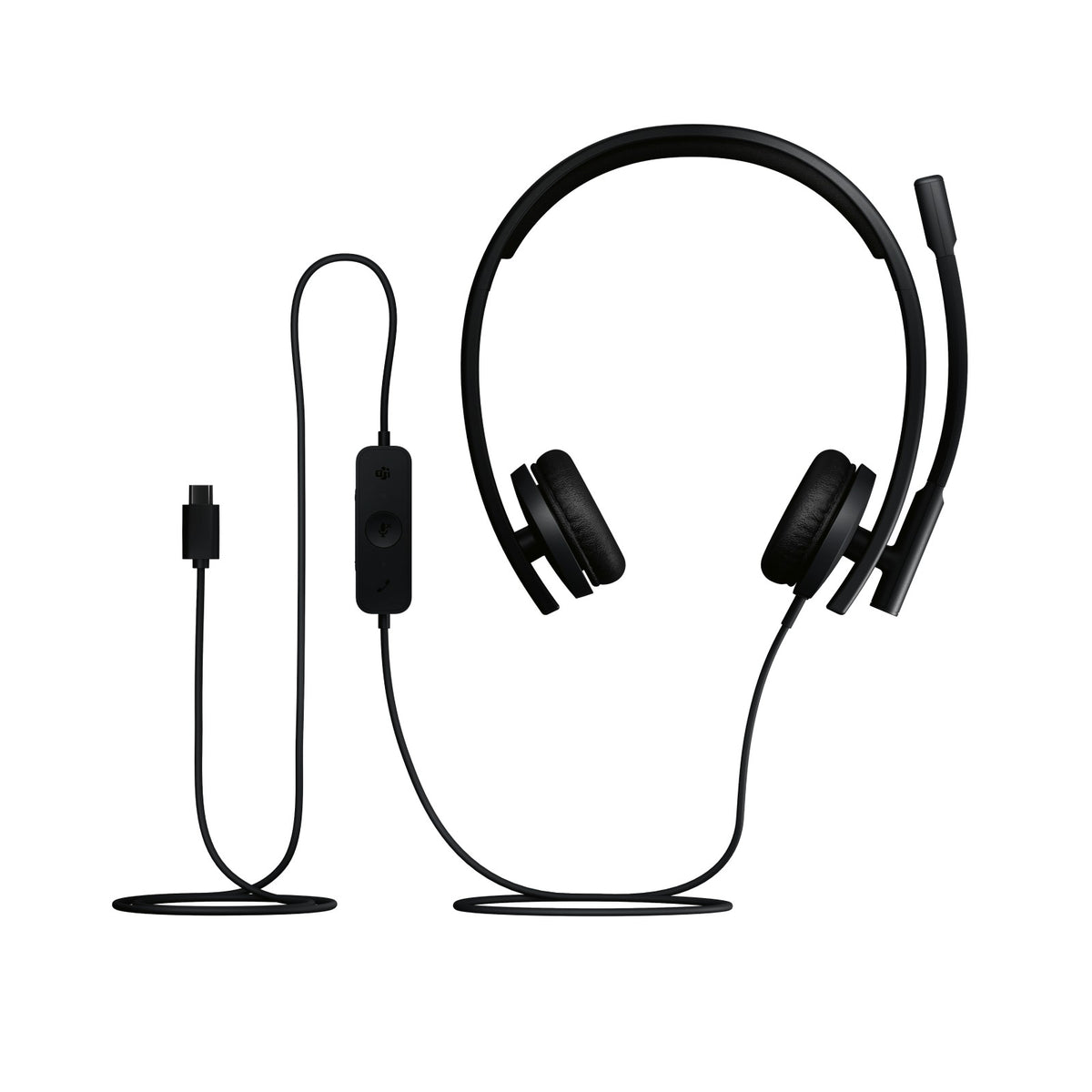 Logitech H570e Stereo Microsoft Teams wired headset, black, USB-C (981-001431) - main product image