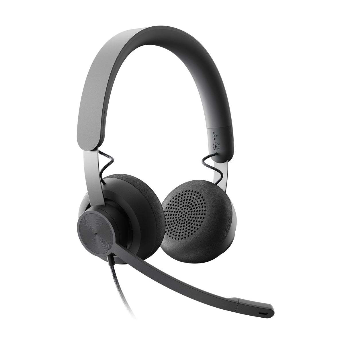 Logitech Zone Wired Microsoft Teams USB headset, Graphite, USB-C with USB-A adapter (981-000870) - main product image