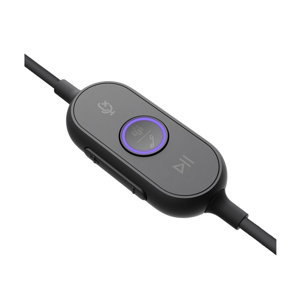 Logitech Zone Wired Microsoft Teams USB headset, Graphite, USB-C with USB-A adapter (981-000870) - detail view
