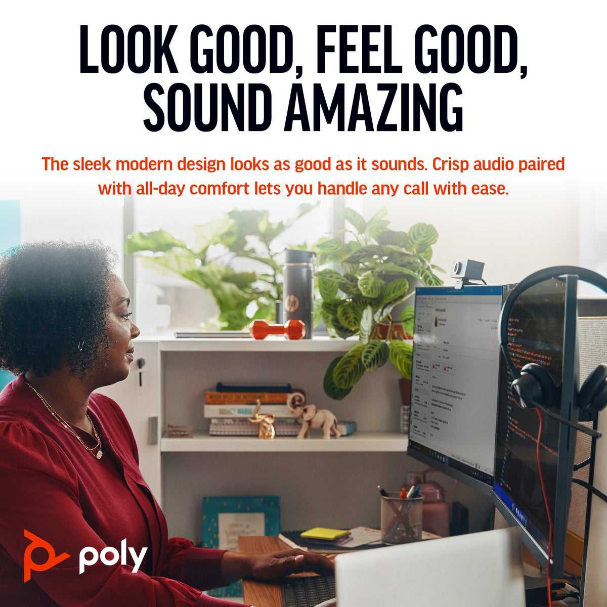 Poly Blackwire 3325 UC stereo USB-C headset with 3.5 mm plug and USB-C/A adapter (8X221AA) - additional view