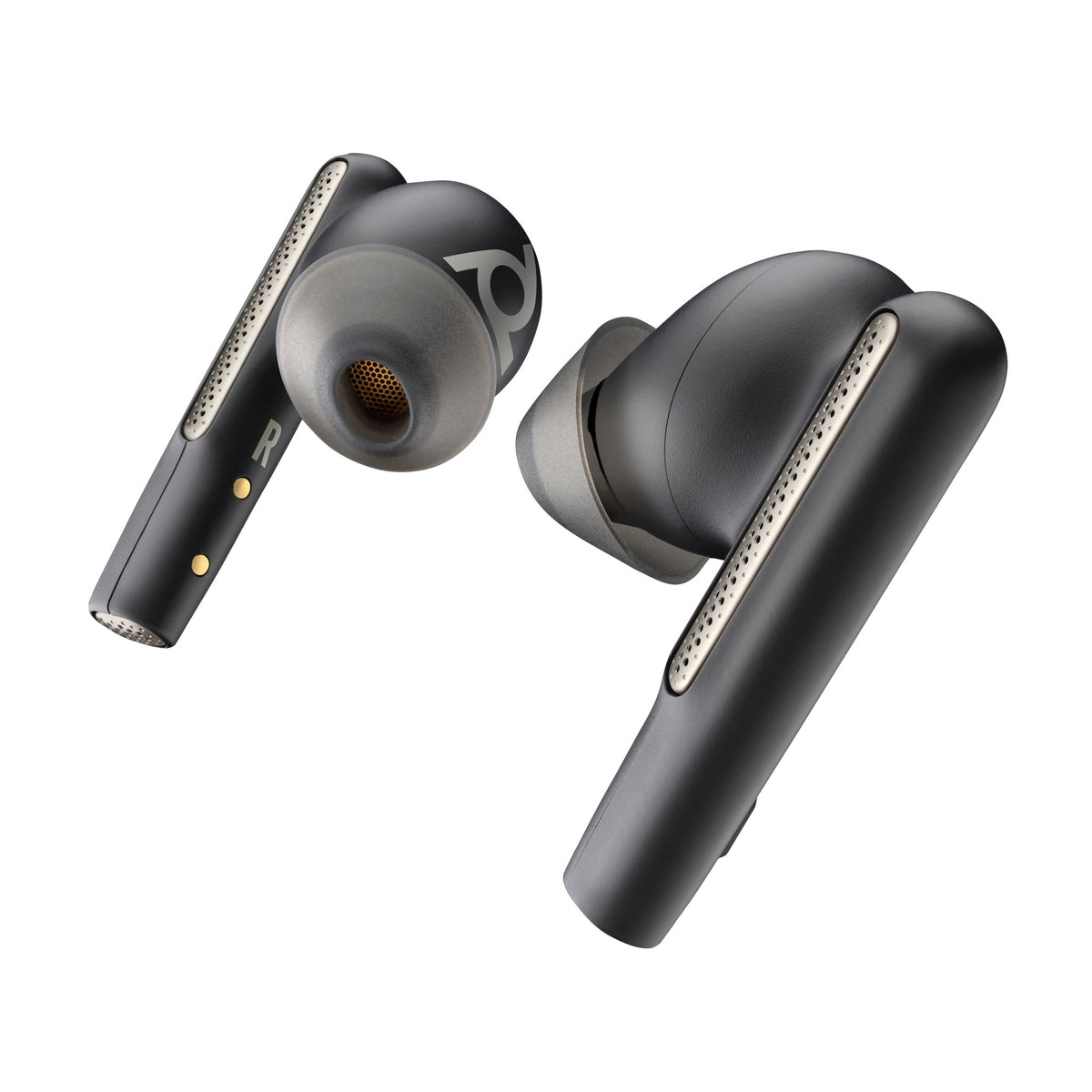 Poly Voyager Free 60 Microsoft Teams earbuds, Carbon Black, with BT700 USB-A adapter and basic charge case (7Y8L7AA) - alternate angle