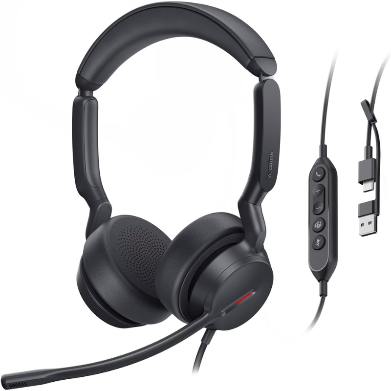 Yealink UH44 Dual Stereo Wired Headset USB-C & USB-A with Dual Mic