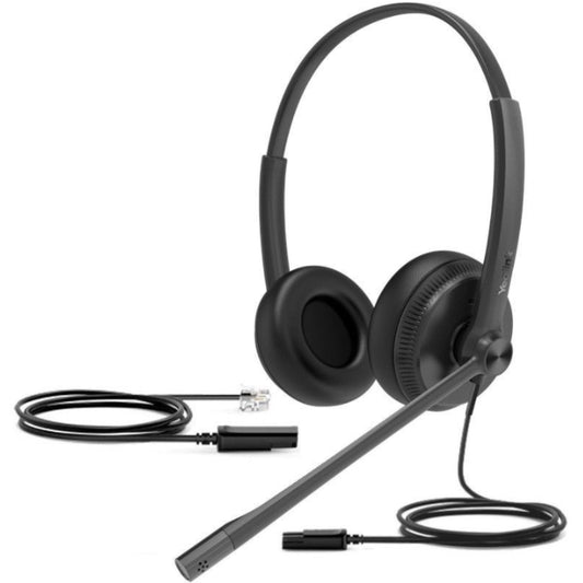 Yealink UH34-LITE dual earpiece USB headset with foam ear cushions
