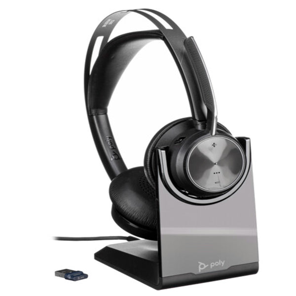 Poly Voyager 4320 UC - Stereo Bluetooth Headset with USB-A dongle and Stand