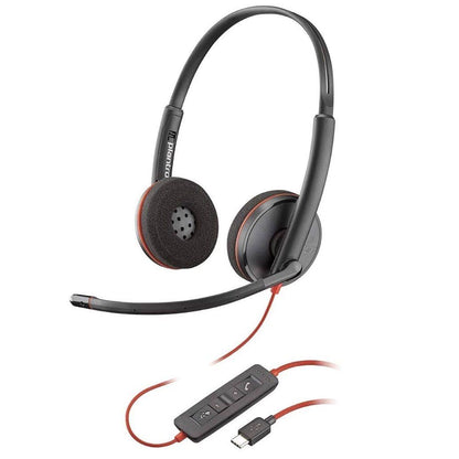Poly Blackwire C3220 USB Headset - Dual-Ear, Noise-Cancelling
