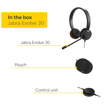 Jabra Evolve-30 Duo Wired USB Headset