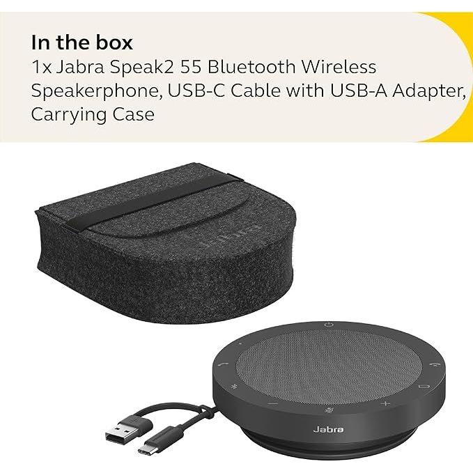 Jabra Speak2 55 – Portable USB-C & Bluetooth Speakerphone