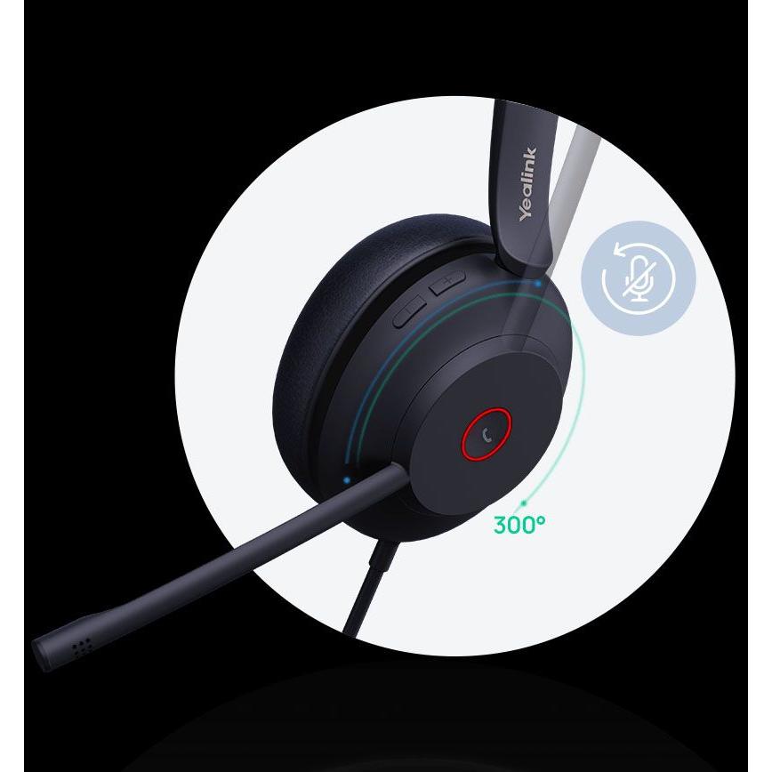 Yealink UH37 USB Wired Mono Headset with Noise Cancelling Microphone