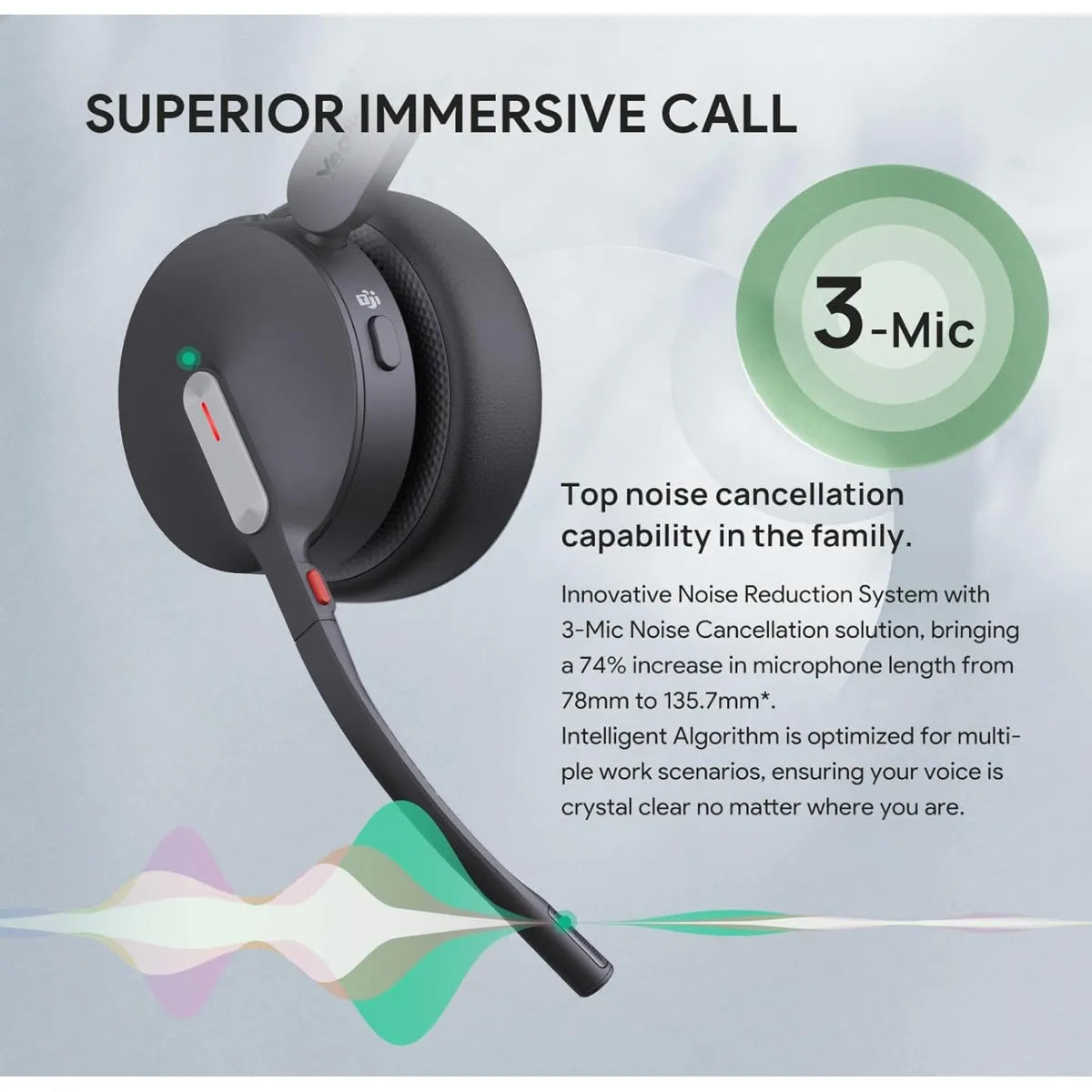 Yealink BH70 Dual UC Wireless Bluetooth Headset + Microphone + noise cancel