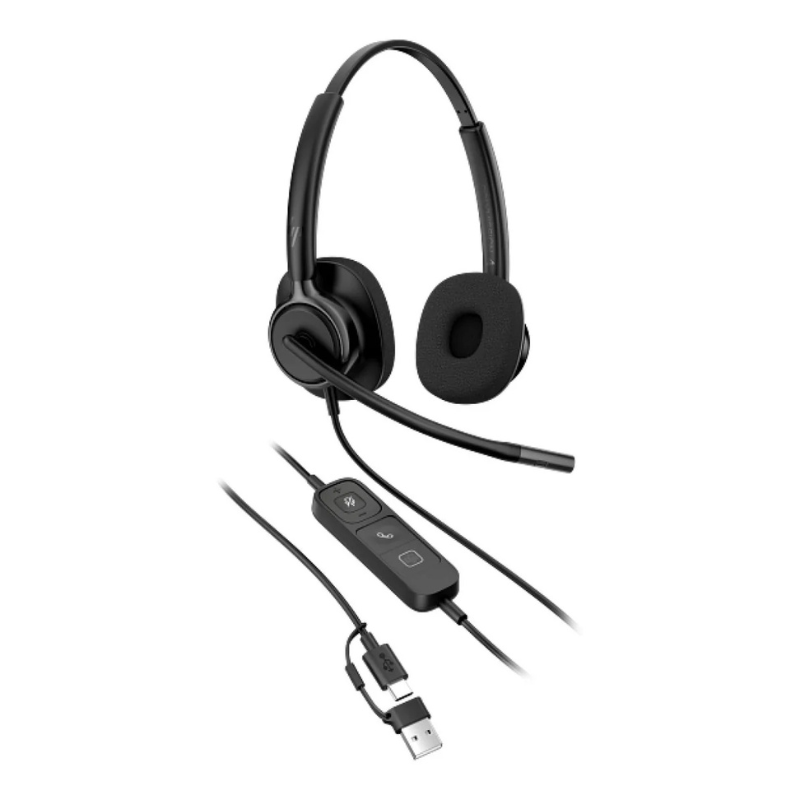 HP Poly Mission 425 Classic Stereo Wired Headset USB-C & USB-A