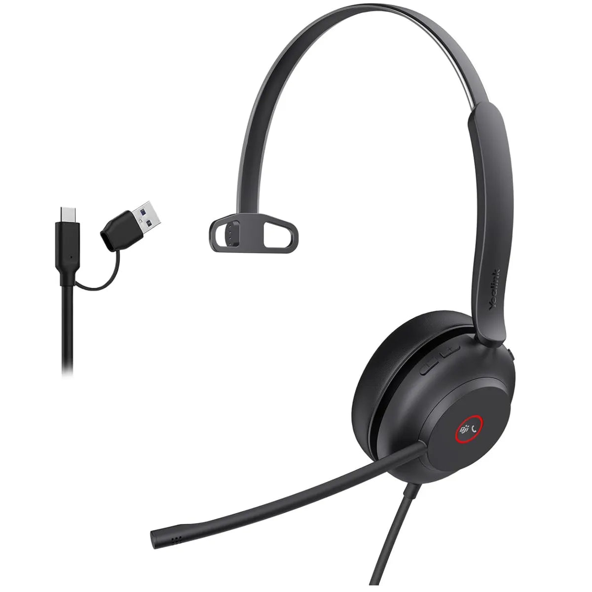 Yealink UH37 USB Wired Mono Headset with Noise Cancelling Microphone