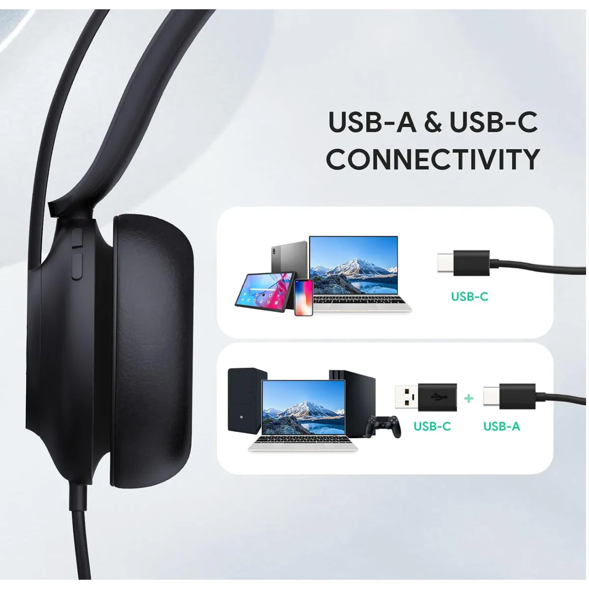 Yealink UH37 USB Wired Mono Headset with Noise Cancelling Microphone