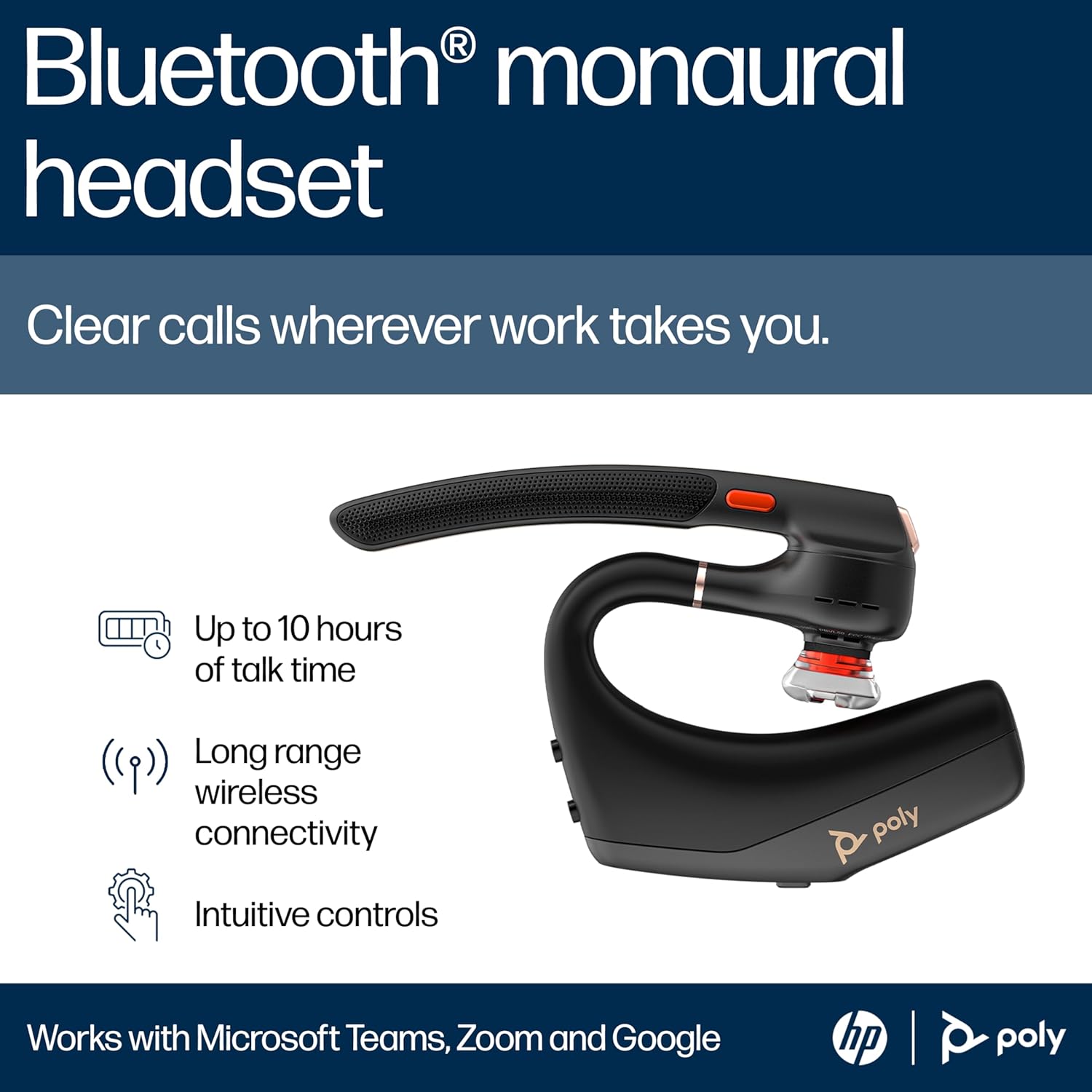 Poly Voyager Legend 50 UC Microsoft Teams Certified Bluetooth Headset