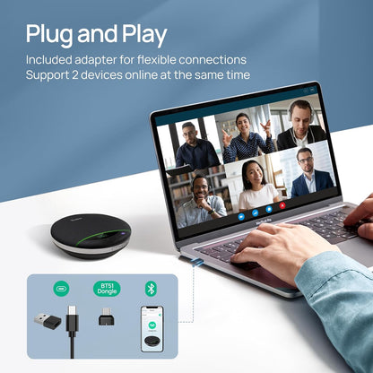 Yealink SP96 USB-C/A Wireless Bluetooth Speakerphone, No Dongle- Teams Certified