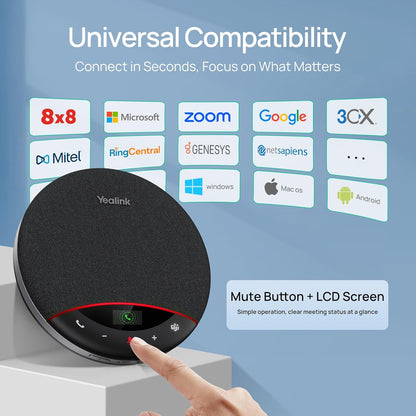 Yealink SP96 USB-C/A Wireless BT Speakerphone incl Dongle - Teams Certified