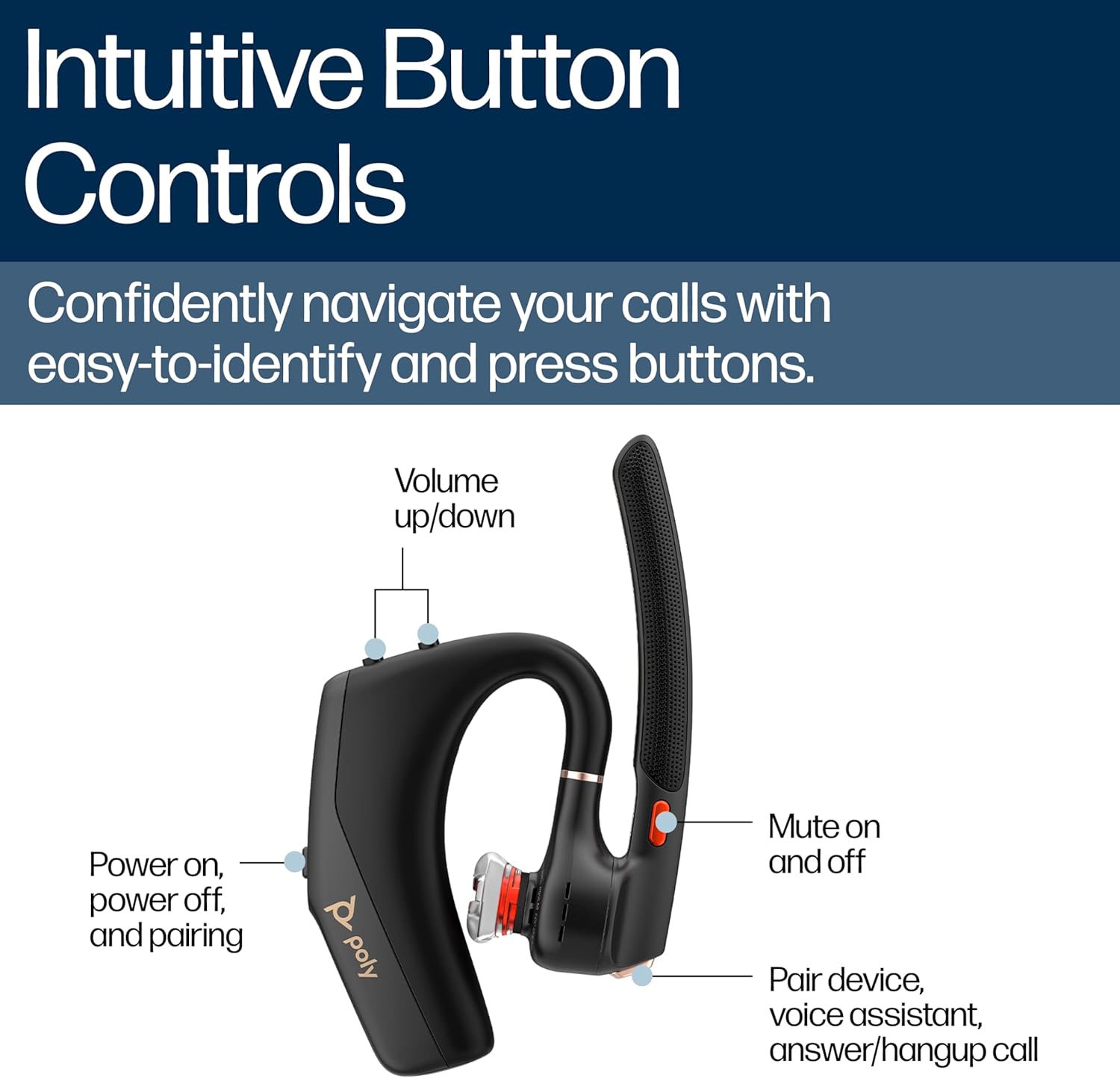 Poly Voyager Legend 50 UC Microsoft Teams Certified Bluetooth Headset