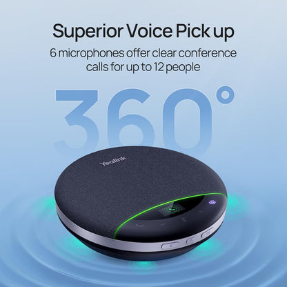 Yealink SP96 USB-C/A Wireless Bluetooth Speakerphone, No Dongle- Teams Certified