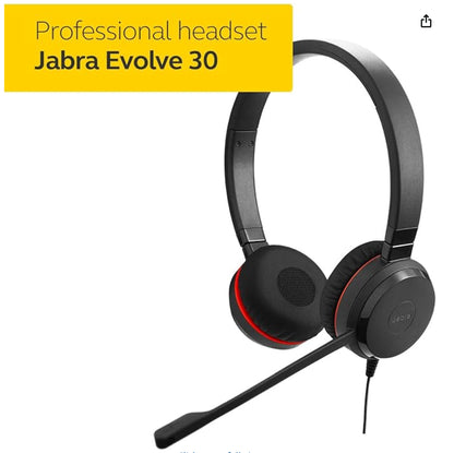 Jabra Evolve-30 Duo Wired USB Headset