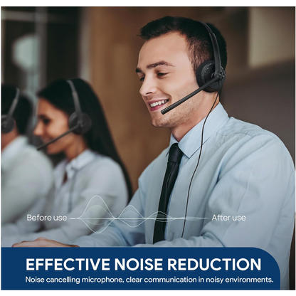 Yealink UH34 Mono USB-A On-Ear Headset – Ultra Lightweight, Noise-Cancelling, UC-Certified