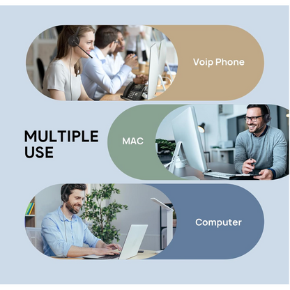 Yealink UH34 Mono USB-A On-Ear Headset – Ultra Lightweight, Noise-Cancelling, UC-Certified
