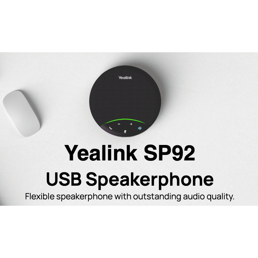YEALINK - SP92 USB-C/A Wireless Bluetooth Speaker with BT Dongle - Teams