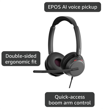 EPOS IMPACT 860T Wired ANC Stereo USB-C Headset, MS Teams Certified