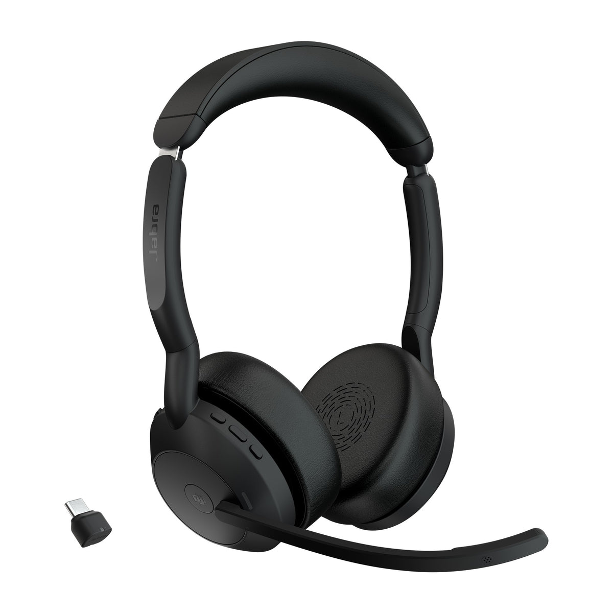 Jabra Evolve2 55 MS Stereo ANC wireless headset with Link 390c USB-C dongle (25599-999-899) - main product image