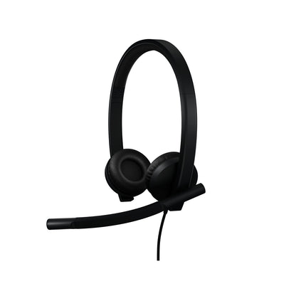 Logitech H570e Stereo Microsoft Teams wired headset, black, USB-A (981-001430) - alternate angle