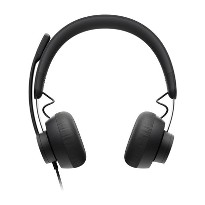 Logitech Zone Wired Microsoft Teams USB headset, Graphite, USB-C with USB-A adapter (981-000870) - alternate view