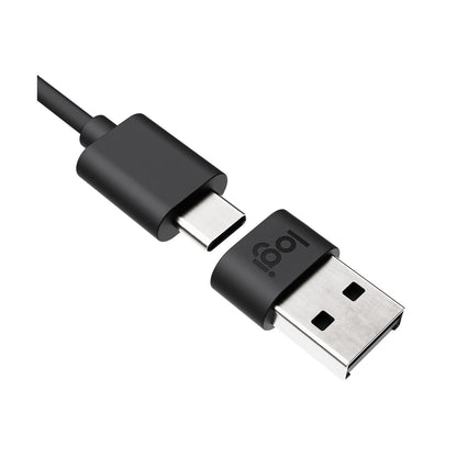 Logitech Zone Wired Microsoft Teams USB headset, Graphite, USB-C with USB-A adapter (981-000870) - additional view