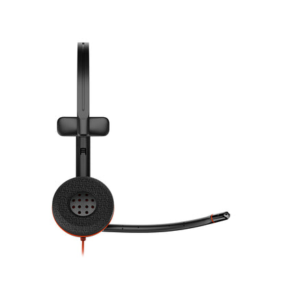Poly Blackwire 3215 mono USB-C headset with 3.5 mm plug and USB-C/A adapter (8X227A6) - detail view