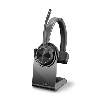 Poly Voyager 4310 Microsoft Teams mono Bluetooth headset with BT700 USB-A dongle and charging stand (77Y93AA) - main product image