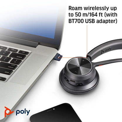 Poly Voyager 4310 Microsoft Teams mono Bluetooth headset with BT700 USB-C dongle (77Y95AA) - detail view