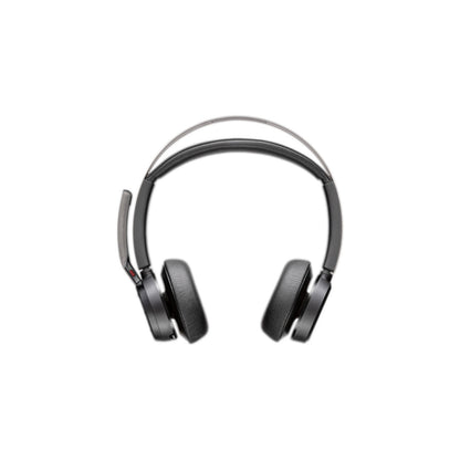 Poly Voyager Focus 2 UC stereo Bluetooth headset, USB-C with USB-C/A adapter and charging stand (9T9J5AA) - main product image