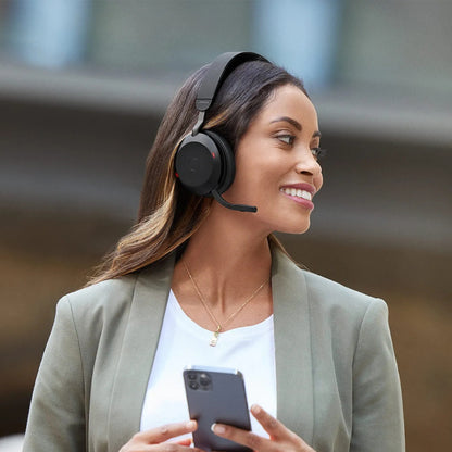 Jabra Evolve2 75 PC Wireless Headset with 8-Microphone Technology ANC