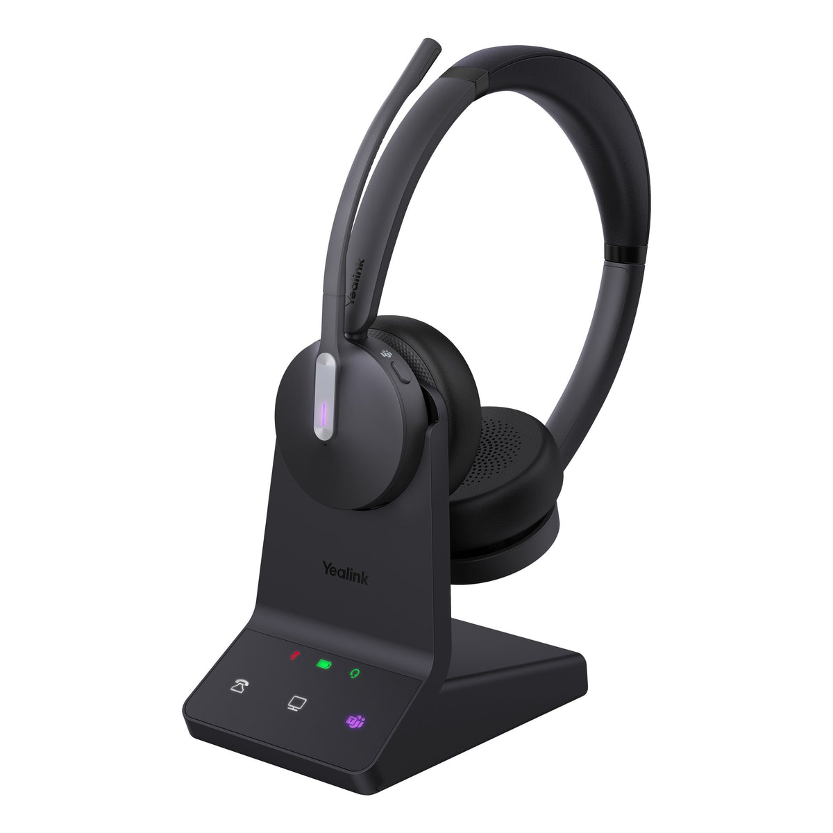 Yealink WH64 Teams stereo DECT and Bluetooth headset with base, USB-C (1208674) - main product image
